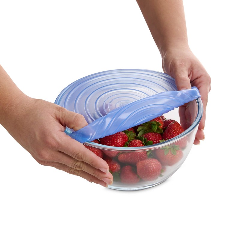 HIC Kitchen Reusable Stretch Food Storage Lids, Silicone, 13-Piece Set,