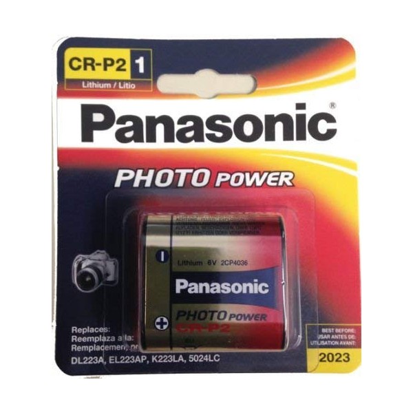 Panasonic CR-P2PA/1B CRP2 DL223, 6v Power Photo Lithium Battery