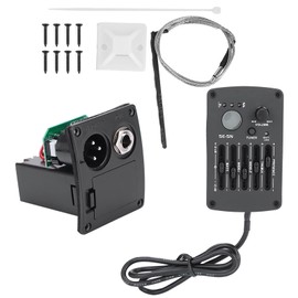 Acoustic Guitar 5-Band EQ Equalizer with Pickup Tuner, for Acoustic Guitar, Ukulele, Bass and Other Musical Instruments