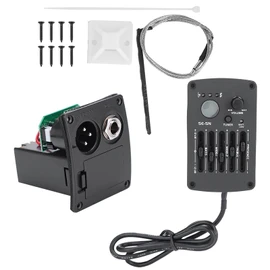 Acoustic Guitar 5-Band EQ Equalizer with Pickup Tuner, for Acoustic Guitar, Ukulele, Bass and Other Musical Instruments