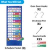 Amzoya Daily Schedule Pocket Chart. Kids Chart with 15 Dry-Eraser