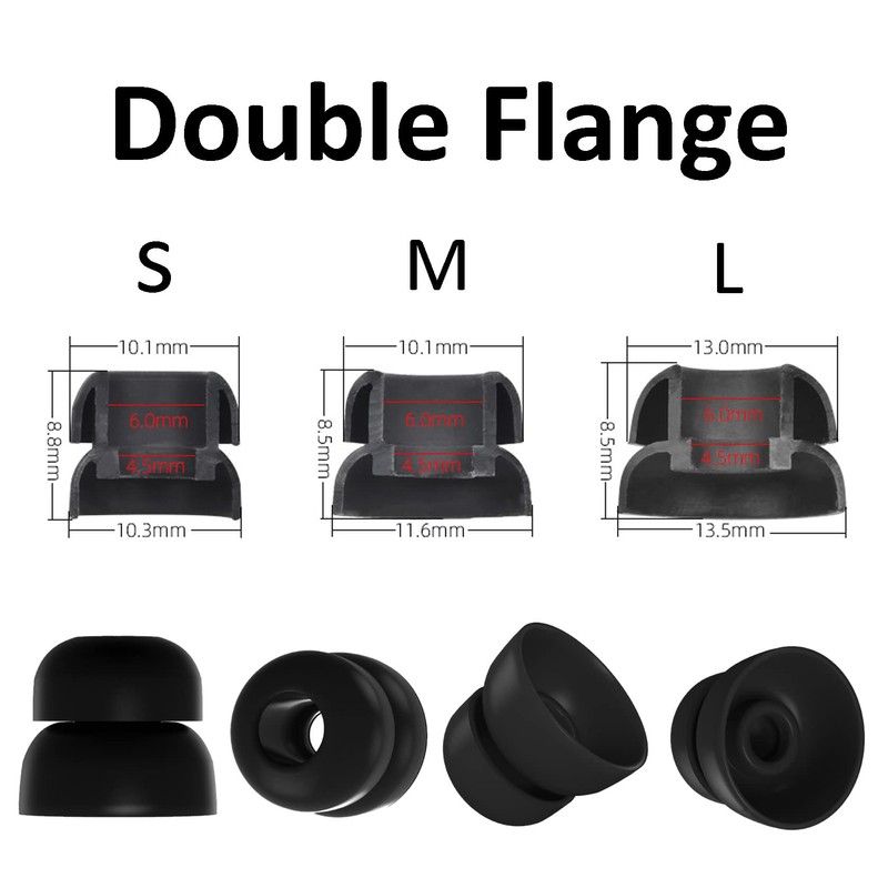 A-Focus WF-1000XM5 WF-1000XM4 Ear Hooks Double Flange Ear Tips Kit