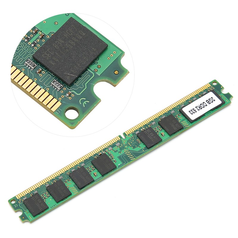 Memory Module Desktop Full Compatible DoubleSided 16Grain DDR2 2GB 533MHZ