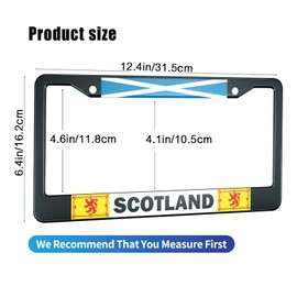HOSNYE Scotland Flag License Plate Frame Lag of Hulst Zeeland Blue and White Metal License Plate Cover Front Plates Frames Car Tag Frame for Women Men US Vehicles Standard