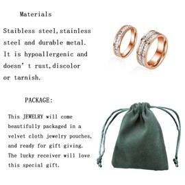 Couples Ring wedding Ring Set His Hers Couples Matching Rings Couples Love You Forever Wedding Bands Sets for Him and Her Promise Gift (Couple RG 8)