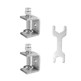 Hordolry 0.8 Inch 304 Stainless Steel C Clamp, 2 Pack Heavy Duty Metal Small Clamps with 16mm Wide Jaw Openings for Woodworking, Welding, Building Household