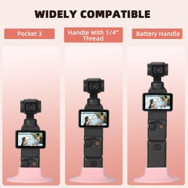 BRDRC Pocket 3 Stand Base Mount, Desktop Support Bracket Stable Non-Slip Support Expansion Adapter for DJI Osmo Pocket 3 Creator Combo Handle Accessories(Purple)