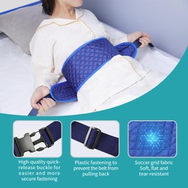 ENLUNTRA Medical Bed Restraint Strap for Elderly，Anti-Fall Waist Belt for Elderly，Adjustable Wheelchair Seat Safety Belt,Medical Bed Safety Assist