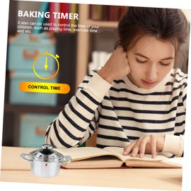 Ciieeo Creative Pot Shape Mechanical Kitchen Timer Cooking Timer for Baking Frying and Boiling Eggs Simple Operation High Grade Material for Home and Management