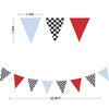 32Ft Racing Party Decorations Red Blue Black White Checkered Racing