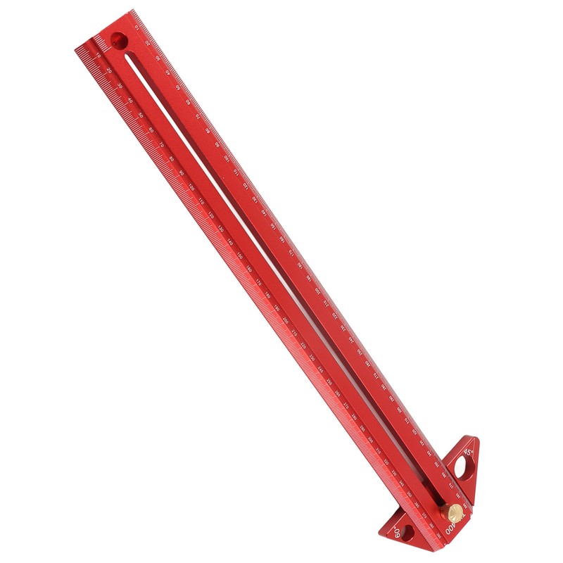 Woodworking T Track Ruler Multifunctional Aluminum Alloy Portable Wood Measuring
