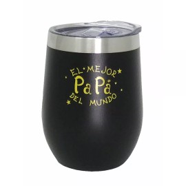 Ezprogear 12 oz Greatest Papa El Mejor Papa Del Mundo Stainless Steel Tumbler