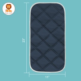 Sunny zzzZZ 6 Pack Baby Waterproof Changing Pad Liners - Quilted Thicker Ultra Soft Changing Table Cover Liners - Durable & Easy to Clean - Navy Blue - 23" x 11"