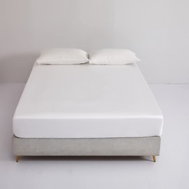 Fitted Sheet - Soft Brushed Microfiber - Deep Pockets, Shrinkage and Fade Resistant - Easy Care - 1 Fitted Sheet Only (White, Single)