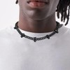 Mens Black Curb Chain Celtic Skull Necklace Gothic Style Cuban