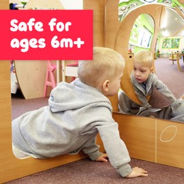 SPARK & WOW Sensory Wall Toddler Mirror - Large - 1 Bubble - for Ages 6m+ - Easy-to-Clean Acrylic - Stimulate Cognitive Development