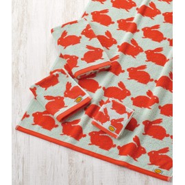 Marushin 0366055800 Anorak Face Towel, 13.0 x 31.5 inches (33 x 80 cm), Rabbids