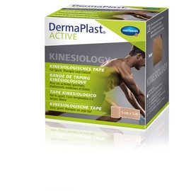 DermaPlast Active Kinesiology Tape: Kinesiology Tape for Supportive Treatment and Prevention of Sports Injuries Beige 5 cm x 5 m