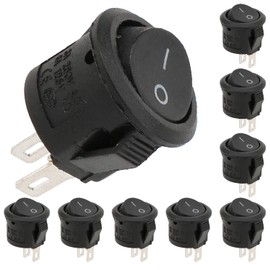 UMTMedia® 10 Pieces 12V Round 20mm On/Off Rocker Switches - Without Waterproof Cover Car