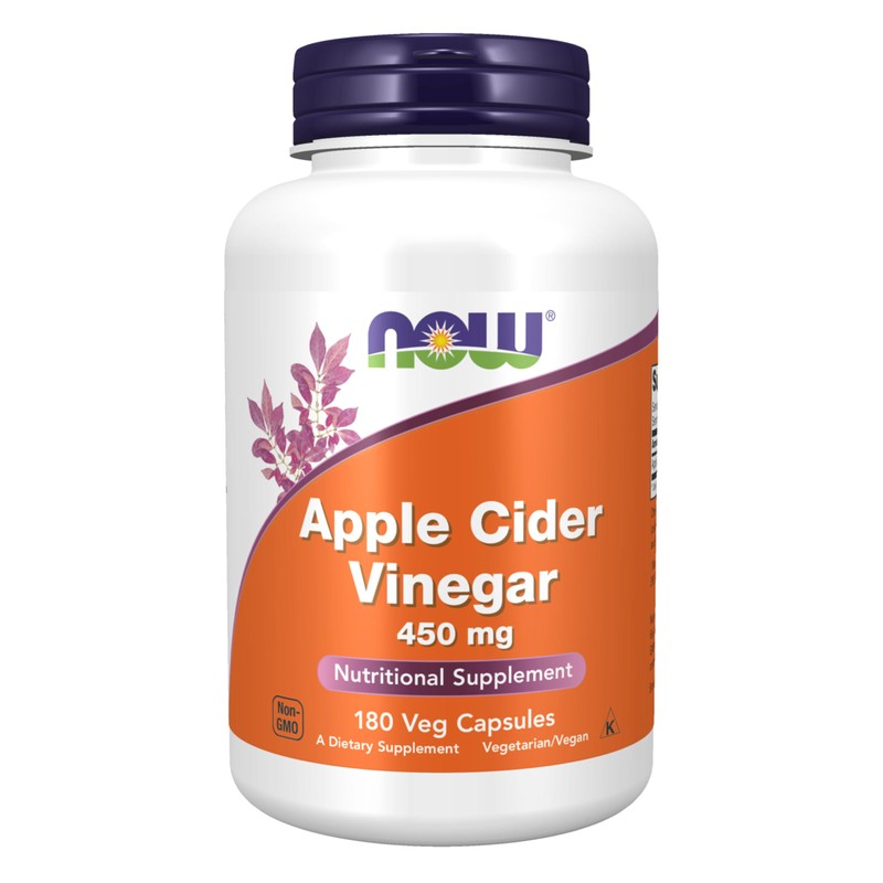 NOW Apple Cider Vinegar 450 mg,180 Capsules