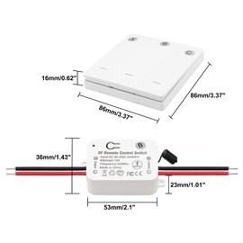 JIUWU 3pcs RF 433Mhz Wireless Remote Control 1 Channel Relay Switch, AC110V AC 90~250V 10A, with 2pcs Included 86 Wall Panel Transmitter No Wiring Required, Remote Control Switch for 3pcs Home Light