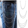 Nobrand COLORFULBLING 3 Pieces Jeans Chains Wallet Chain Pocket Chain