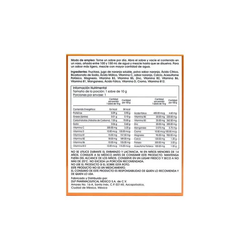 Blast Vitamina Complejo Zinc Antioxidantes 3cajas Sabor Naranja