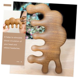SAFIGLE Portable Wooden Scalp Comb for Massage Therapy Durable Hair Care Tool Stimulates Relieves Headaches for Personal Use present for Friends Family