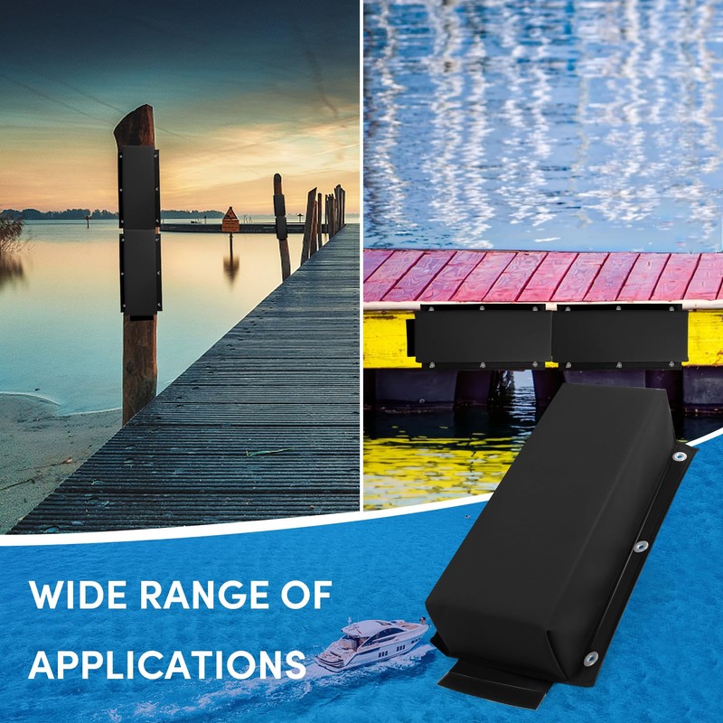 VEITHI Dock Bumper Black,Dock Bumper Guard with Screws,Boat Dock Bumper