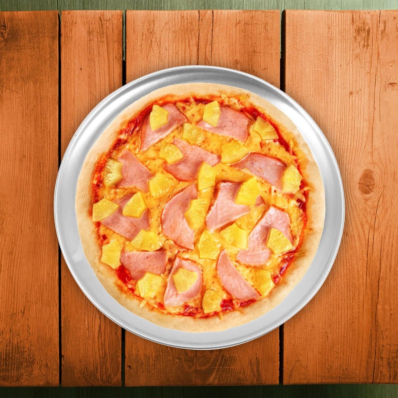 FRCOLOR Stainless Steel Pizza Pan with Holes Non-Stick Perforated Pizza