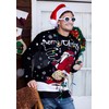 Mainfini Men Christmas Sweater Ugly Xmas Santa Jumper Travel Black