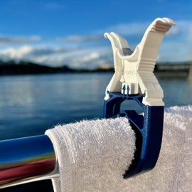 FIXCLIP - Paquete de 6 pinzas para ropa a prueba de tormentas y bloqueables, clips grandes para líneas y rieles, clips de toalla multiusos para barco, sillas, RV, camping, pesca, carriola, balcón,