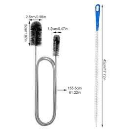 AWAVM Drainage Unclogging Tool, Drainage Unclogger And Pipe Cleaning Tool, Double Headed Nylon Pipe Cleaning Brush And Sink Unclogging Brush, With Easy To Grip Handle, Suitable For Bathroom And Kitche