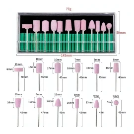 Mussa 12 Puntas Brocas Para Esmeril Drill Profesional Para Uñas