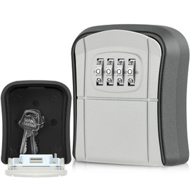 Diyife Key Safe with 4-Digit Combination Code, Waterproof, High Performance Combination Key, Safe Storage Lock Box for Home, Garages, School, Replacement House Keys (Wall Mounting)