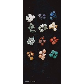 Amethyst 5 Pcs Platonic Sacred Stones Geometry Set for Chakra Stone Healing Balancing Reiki Healing Spiritual Good Luck Home Office Decor Size: 15-20 mm (Amethyst)