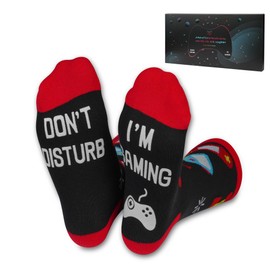 Nucinzua Do Not Disturb I'm Gaming Socks,Birthday Gifts for Men,Mens Dad Birthday Gift Ideas,Funny Socks for Him,Teenage Boys,Dad,Husband,boyfriend