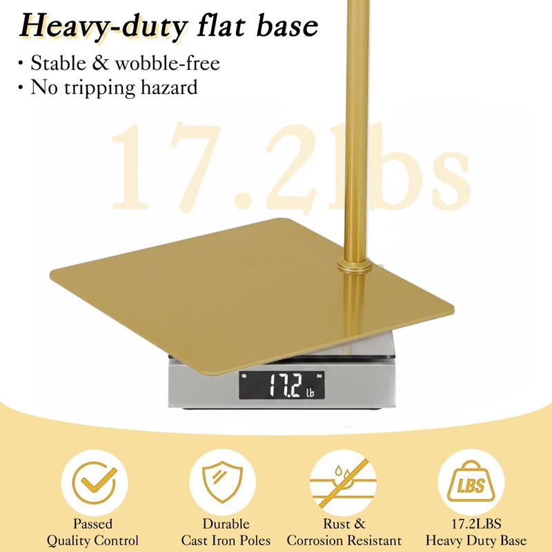 Heavy Duty Half Wedding Arch Stand Versatile Adjustable 5.6-7.6FT Hook