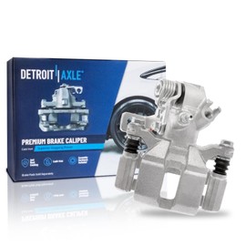 Detroit Axle - Rear Left Brake Caliper for Acura 1994-2001 Integra, 1992-1995 1999-2000 Honda Civic, 1993-1997 Civic del Sol, Driver Side Disc Brake Caliper with Bracket Replacement