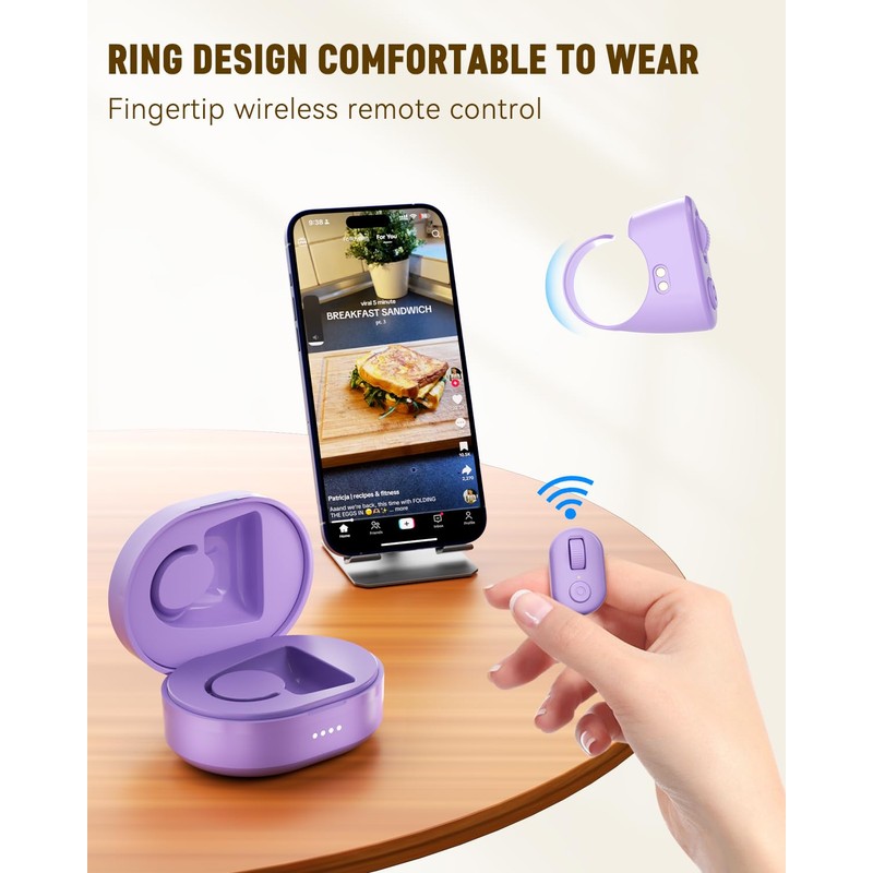 tiktok Remote Control Scrolling Ring Purple