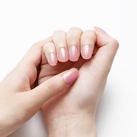 BEAUTYAVENUE Real Gel Nail Stickers, Color: Clear Pink