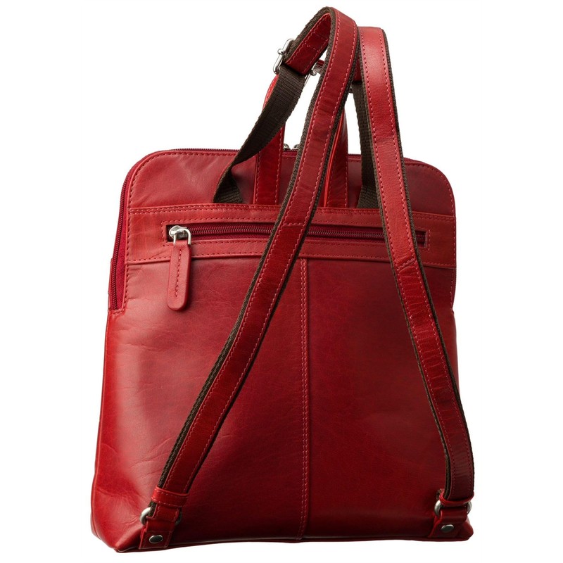 VISCONTI Leather Mila Backpack S44 Red