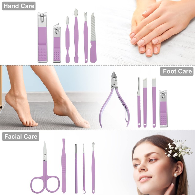 VOCOSTE Manicure Set Professional Nail Clippers Pedicure Kit for Hand