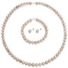 Sterling Silver 5.5-6mm Pink Freshwater Cultured Pearl Necklace, Bracelet and
