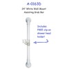 24 in MedGear Wall-Mount Bath Assisting Grab Bar, White &