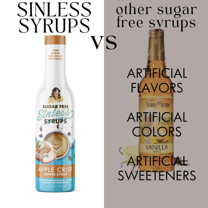 Sugar Free 3pk Apple Crisp Coffee Syrup - Stevia Based,