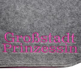 WORTGEFECHTE Felt Bag with Funny Sayings for Firewood Shopping Bag Newspaper Basket Shopper Felt Foldable Firewood Bag Felt Basket, gray