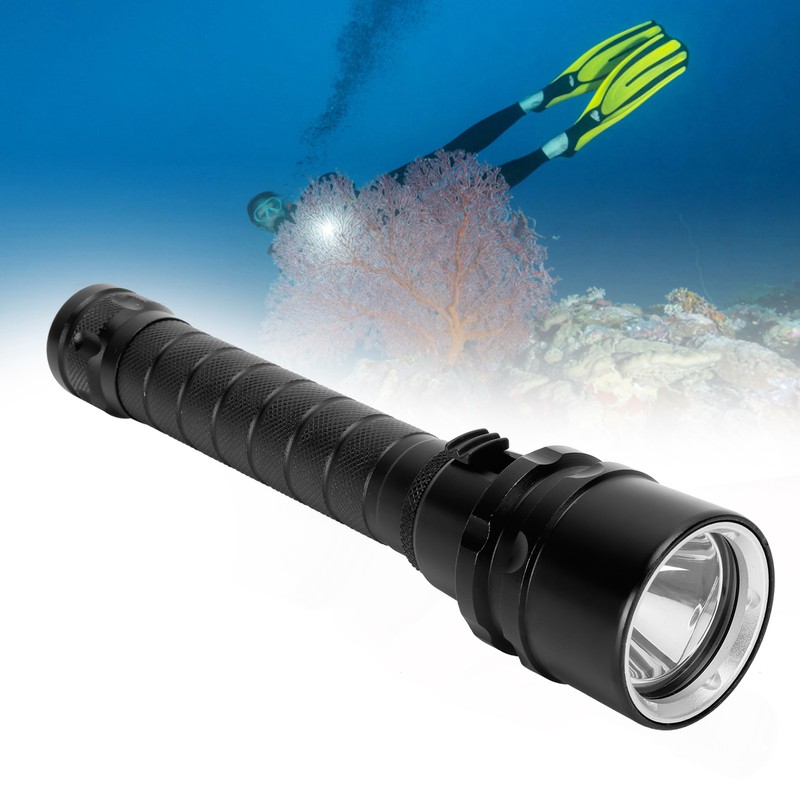 Bright Flashlight Aluminum Alloy 2000LM Long‑Range Electric Torch for Underwater