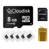 Cloudisk - Paquete de 5 tarjetas micro SD de 8