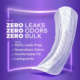 Always Discreet Adult Incontinence Pads for Women, Extra Heavy Absorbency, Regular Length, Postpartum Pads, Up to 100% Bladder Leak Protection, 33 Count x 2 Packs (66 Count Total) (Packaging May Vary)